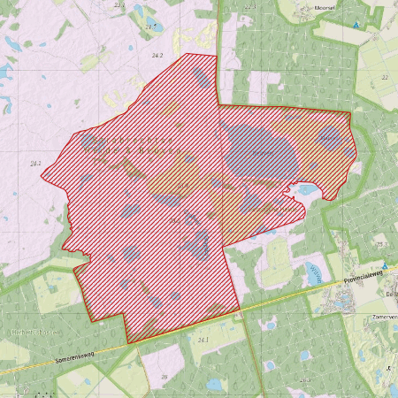 Begrenzing Natura 2000-gebied Strabrechtse Heide & Beuven