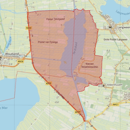 Begrenzing Overig - watervogelmonitoringgebied Koevordermeer