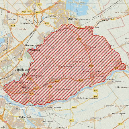 Begrenzing Overig - watervogelmonitoringgebied Krimpenerwaard