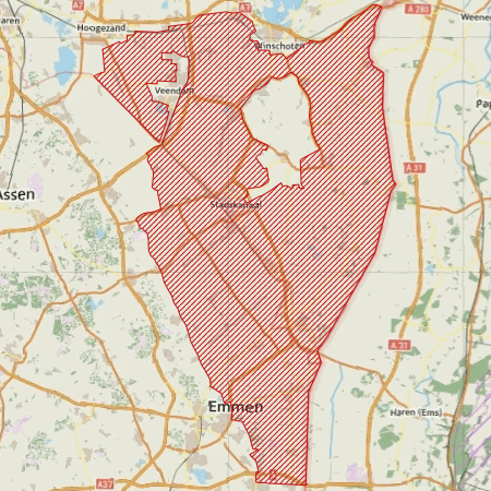 Begrenzing Overig - watervogelmonitoringgebied Gronings-Drentse Veenkoloniën