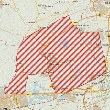 Begrenzing Overig - watervogelmonitoringgebied Giekerker- Onekerkerpolder