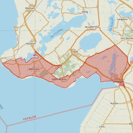 Begrenzing Overig - watervogelmonitoringgebied Gaasterland en Lemsterland