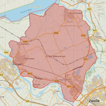 Begrenzing Overig - watervogelmonitoringgebied Polder Mastenbroek