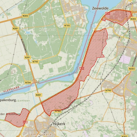 Begrenzing Overig - watervogelmonitoringgebied Nijkerker- en Putterpolder