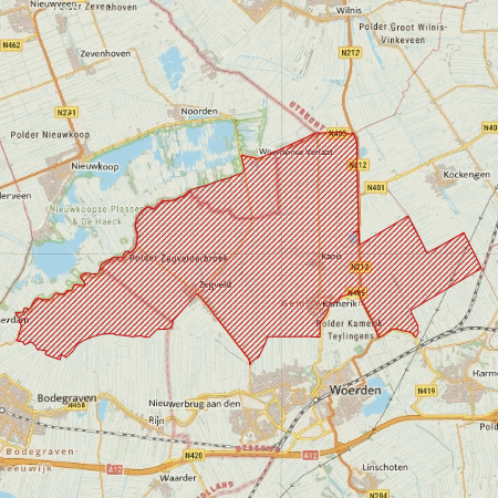 Begrenzing Overig - watervogelmonitoringgebied Polders rond Zegveld - Kamerik - Kockengen