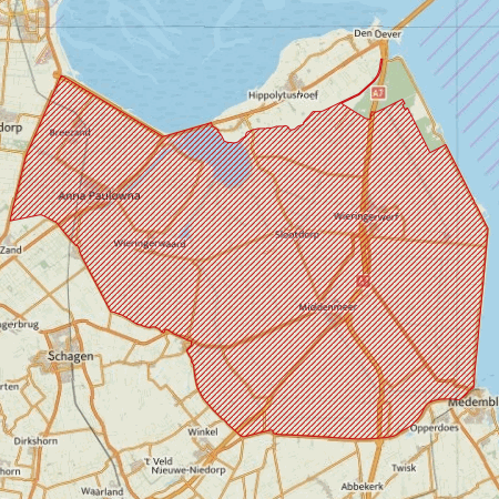 Begrenzing Overig - watervogelmonitoringgebied Wieringermeer