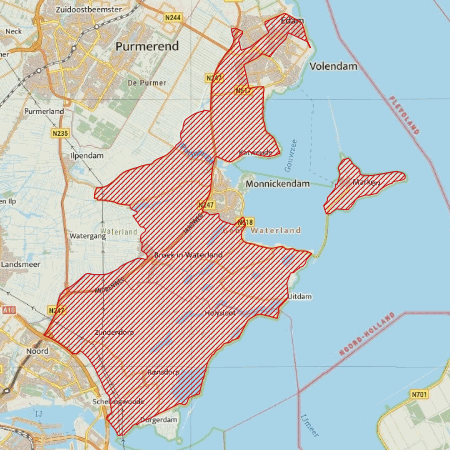 Begrenzing Overig - watervogelmonitoringgebied Waterland