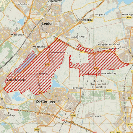 Begrenzing Overig - watervogelmonitoringgebied Polders Zoetermeer-Alphen aan de Rijn