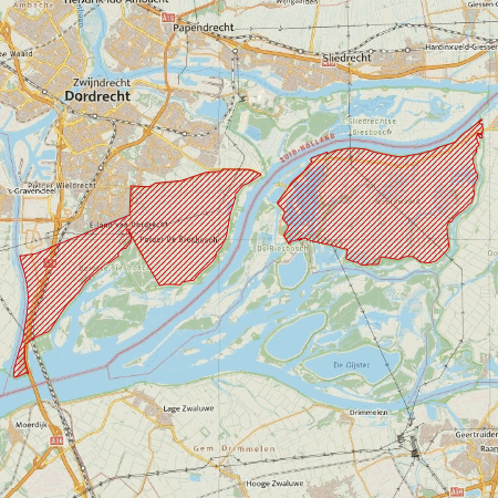 Begrenzing Overig - watervogelmonitoringgebied Landbouwpolders in de Biesbosch