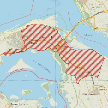 Begrenzing Overig - watervogelmonitoringgebied Goeree