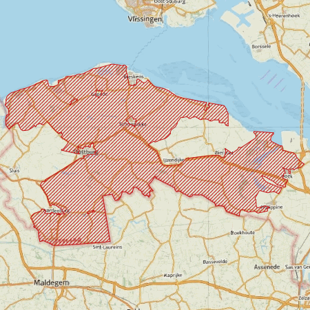 Begrenzing Overig - watervogelmonitoringgebied West-Zeeuwsch Vlaanderen