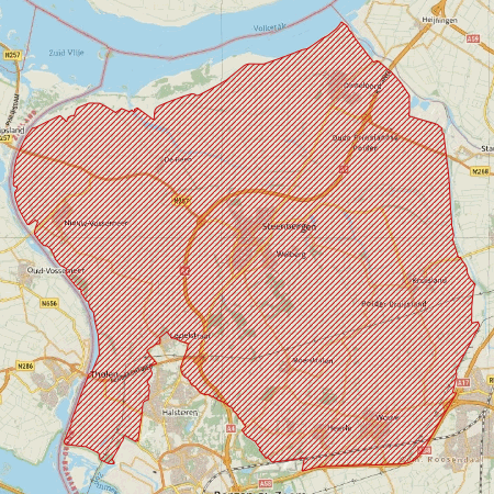 Begrenzing Overig - watervogelmonitoringgebied Polders rond Steenbergen