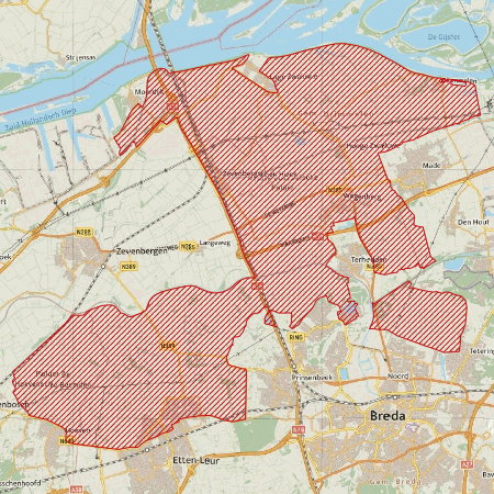 Begrenzing Overig - watervogelmonitoringgebied Polders Oudenbosch-Made