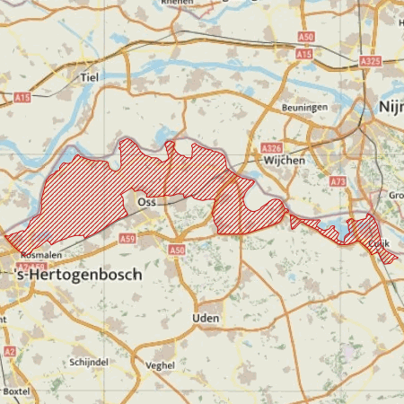 Begrenzing Overig - watervogelmonitoringgebied Maasland Den Bosch-Oss